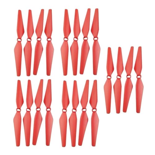 (20 Stück = 5 Sets) Propeller kompatibel mit X8SW X8SC X8PRO X8SG RC Drone Quadcopter Ersatzteile Universal(Red 20PCS) von LOOwAH