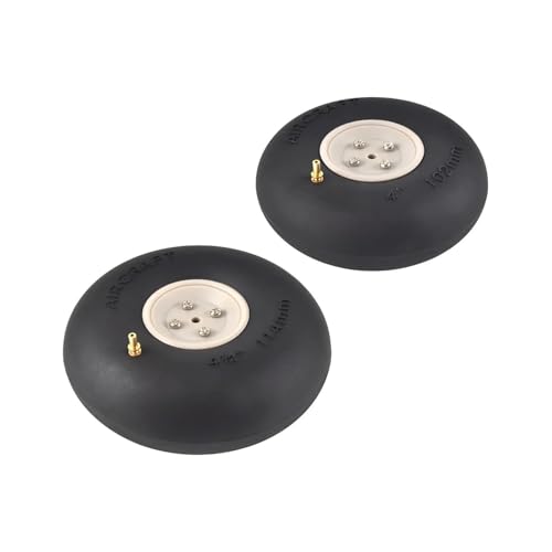 1 Paar Luftreifen, Gummirad, Luftreifen, 4/4,5/5/5,5 Zoll, kompatibel mit RC-Flugzeugmodellen, Fahrwerksräder, universell(5.5 inch 1pair) von LOOwAH