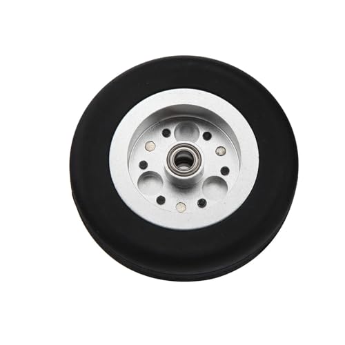 1 Stück Gummirad mit Aluminiumnabe, kompatibel mit RC-Turbojet-Flugzeugmodell, Durchmesser 40 mm, 43 mm, 50 mm, 55 mm, 60 mm, universell(50mm 1pcs) von LOOwAH