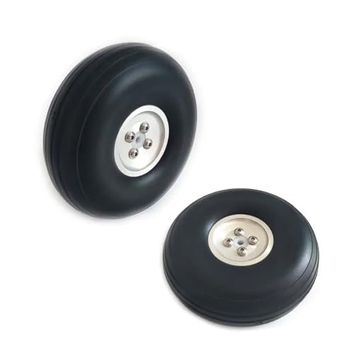 1" bis 5" PU-Rad mit Aluminiumlegierungsnabe, kompatibel mit RC-Flugzeugmodell-Heckrad, universell(3.5inch) von LOOwAH