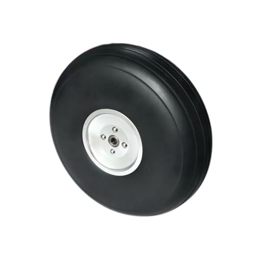 1 stücke Design Aluminium Hub PU Rad mit Lager 5.5/6/7/8,5 Zoll Achse Kompatibel RC Modell Flugzeug Universal(8.5inch x1) von LOOwAH