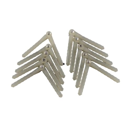 10 stück Durchmesser 2,5mm 4,5mm Kunststoff Pin Scharnier Kompatibel RC Flugzeug Modell Flügel Universal(D45xL68) von LOOwAH