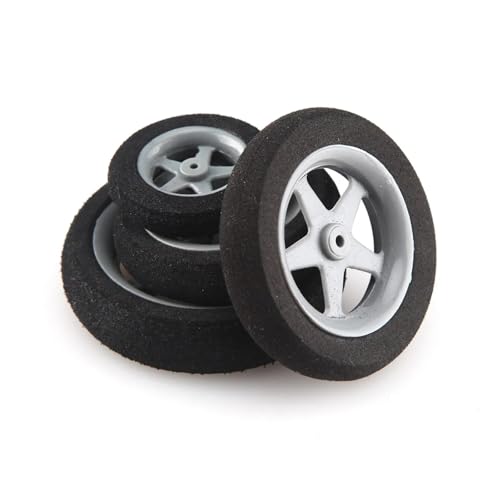 2 Paar Schwammräder, leichte Schaumstoff-Minireifen, 30 mm, 35 mm, 40 mm, 45 mm, 50 mm, kompatibel mit RC-Modellflugzeugen, universell(30mm x 2pairs) von LOOwAH