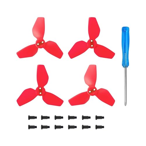 2016S Propeller Schnellverschluss Ersatzteile Lüfterflügel Drohnenzubehör Universal(Red 4pcs) von LOOwAH