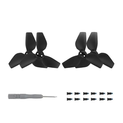 4-teiliges Set bunter Propeller mit Schrauben und Werkzeugen, kompatibel mit Drohnenteilen, Zubehör, universell(1pcs Box) von LOOwAH