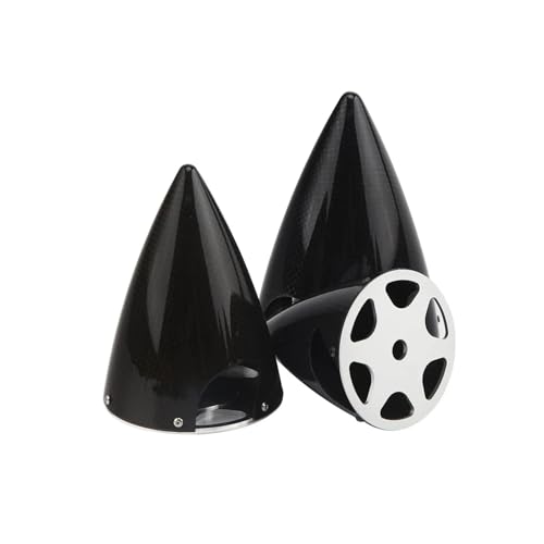 Carbon Spinner Zwei Propeller Kegel Kompatibel Fixed Wing RC Flugzeug Modell 3/3.5/4/4.5/5/5.5/6 Zoll RC Spinner Universal(3.5 inch) von LOOwAH