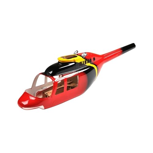 Kompatibel mit 450 Größe 206 RC Hubschrauber Maßstab Rumpf Fiberglas Shell Flugzeug Modell Shell Universal(White Blue) von LOOwAH