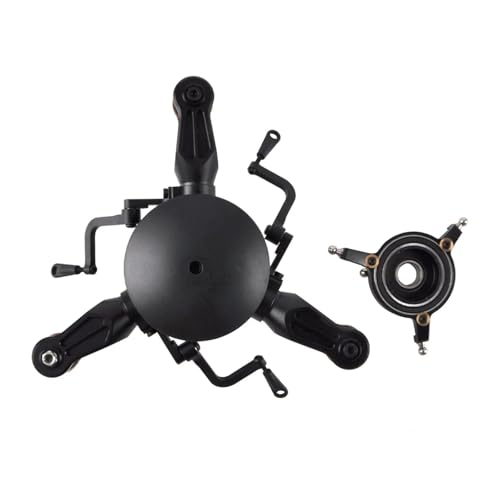 Metall Rotorkopf 10mm Taumelscheibe 3 4 5 Kompatibel 600 Größe RC Hubschrauber Rotorkopf Teile Universal(3-Blade) von LOOwAH