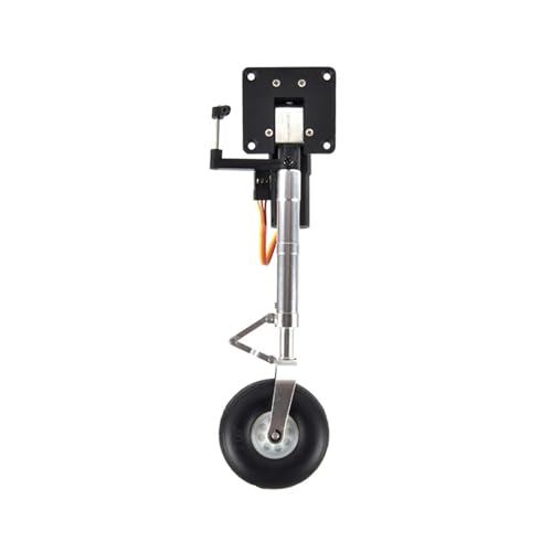 Servoloses Einziehfahrwerk, Vorder-/Hauptfahrwerk, Antivibrationsfahrwerk mit Rädern, kompatibel mit 5–6 kg schweren RC-Modellflugzeugen, universell einsetzbar(1pcs Nose Retract) von LOOwAH