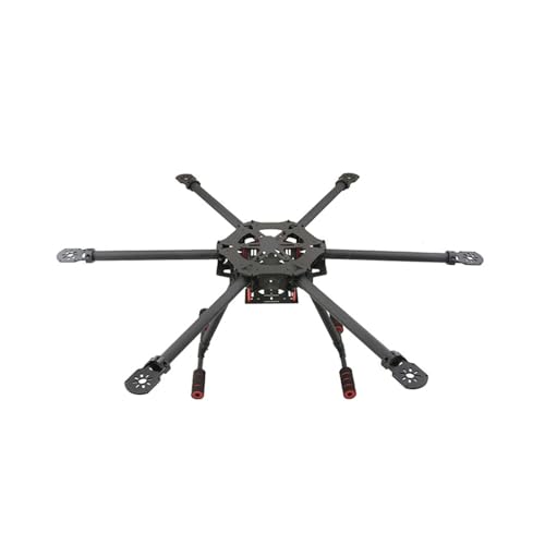 Vollcarbon 600mm Hexacopter Rahmen Kompatibel mit Faltarm Hexacopter Rahmen Kit mit klappbarem Fahrwerk, Universal von LOOwAH