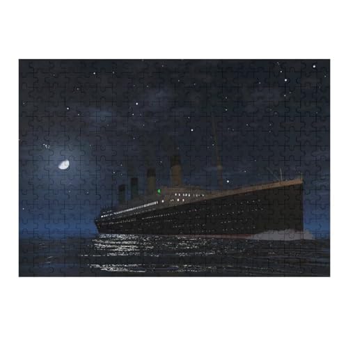 Erwachsene Kinderpuzzle 300 Teile Wooden Puzzle Titanic Puzzles Filmplakat Puzzle Lernspielzeug Spiele Familiendekoration 300PCS (40x28cm) von LOPUCK