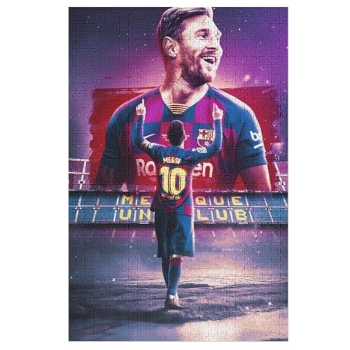 Messi 1000 Teile Uzzles Erwachsene Puzzle Fußballer Schwierigkeit Wooden Puzzles Familie Dekoration Bildung Spiel Spielzeug 1000 PCS von LOPUCK