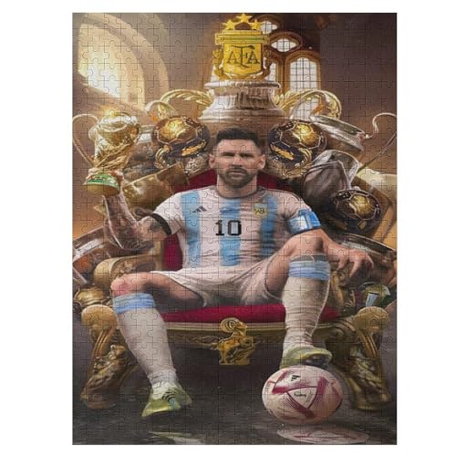 Messi Puzzles 500 Teile Puzzle Jungen Und Mädchen Puzzle Fußballer Puzzles Lernspiele Spielzeug Familiendekoration 500 PCS von LOPUCK