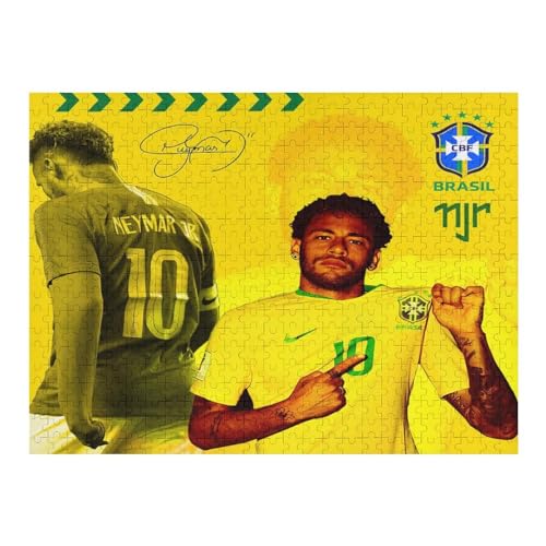 Puzzle 500 Teile Neymar Puzzle Erwachsene Wooden Puzzles Soccer Player Puzzle Familie Dekoration Bildung Spiel Spielzeug 500 PCS von LOPUCK