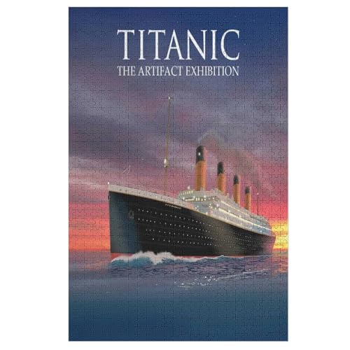 Puzzles 1000 Teile Titanic Puzzle Erwachsene Puzzle Filmplakat Puzzles Familie Dekoration Lernspiele Spielzeug 1000 PCS von LOPUCK