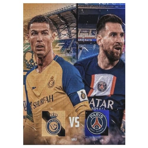 Ronaldo Messi Puzzles 300 Teile Puzzle Jungen Und Mädchen Puzzle Fußballer Puzzles Lernspiele Spielzeug Familiendekoration 300 PCS von LOPUCK