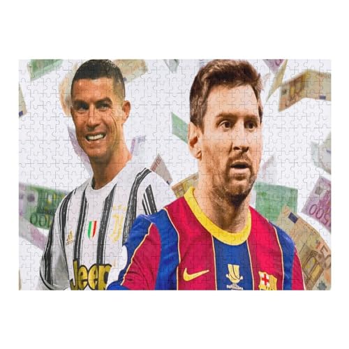 Ronaldo & Messi 500 Teile Wooden Puzzles Lernen Lernspielzeug Familienspiele Geburtstagsgeschenke Für Kleinkinder Kinder Jungen Mädchen Puzzles 500 PCS von LOPUCK