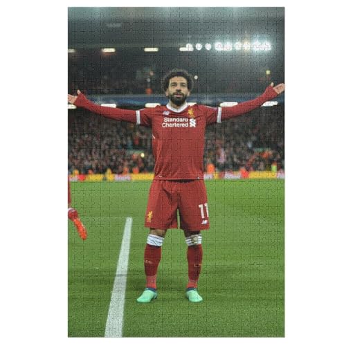 Salah Puzzle Erwachsene Soccer Player Puzzles 1000 Teile Wooden Puzzles Bildung Spielzeug Spiel Familie Dekoration 1000PCS (75x50cm) von LOPUCK