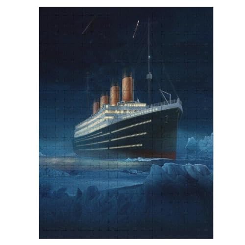 Titanic 500 Teile Uzzles Erwachsene Puzzle Filmplakat Schwierigkeit Wooden Puzzles Familie Dekoration Bildung Spiel Spielzeug 500 PCS von LOPUCK
