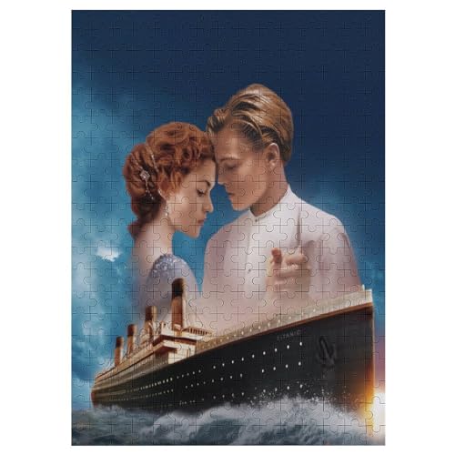 Titanic Erwachsene Kinder Puzzles Puzzle 300 Teile Puzzles Filmplakat Puzzle Lernspiel Spielzeug Familiendekoration 300 PCS von LOPUCK