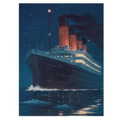 Titanic Puzzle Erwachsene Und Kinder Filmplakat Puzzles 500 Teile Wooden Puzzles Bildung Spielzeug Spiel Familie Dekoration 500 PCS von LOPUCK