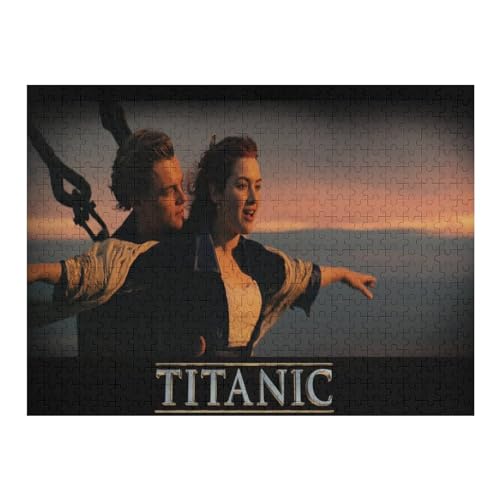 Wooden Puzzle 500 Teile Titanic Puzzle Erwachsene Puzzles Filmplakat Puzzle Bildung Spielzeug Spiel Familie Dekoration 500PCS (52x38cm) von LOPUCK