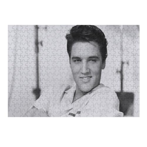 Wooden Puzzles 300 Teile Elvis Puzzle Erwachsene Puzzle Schwierigkeitsgrad Puzzle Rock-Sängerin Puzzle Lernspiel Spielzeug 300PCS (40x28cm) von LOPUCK