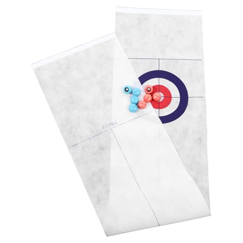 LOPUNER 1 Satz Curling Indoor Tischspiel für Entspannendes Freizeitspiel Geschicklichkeit und Beobachtungsfähigkeit Zufällige Farbe von LOPUNER