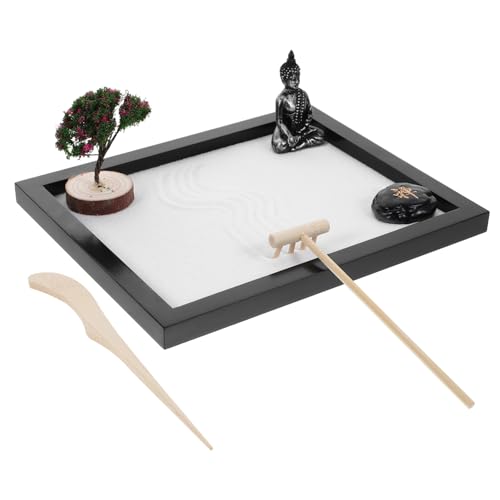 LOPUNER 1 Satz Desktop Zen Garden Kit mit Buddha Statue Dekorative Sandschachtel für Meditation und Stressabbau Zubehör für Zuhause Yoga und Hochzeiten LOPUNER 1 Satz Desktop Zen Garden Kit mit Buddha Statue Dekorative Sandschachtel für Meditation und Stressabbau Zubehör für Zuhause Yoga und Hochzeiten von LOPUNER