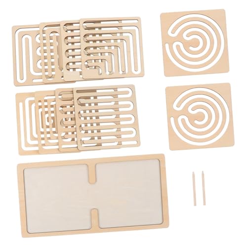 LOPUNER 1 Satz Holzspielzeug Set für Lernspielzeug Feinmotorik und Kognitiven Fähigkeiten für Kleinkinder Interaktives Puzzle für Kreatives Spiel und Entwicklung von LOPUNER