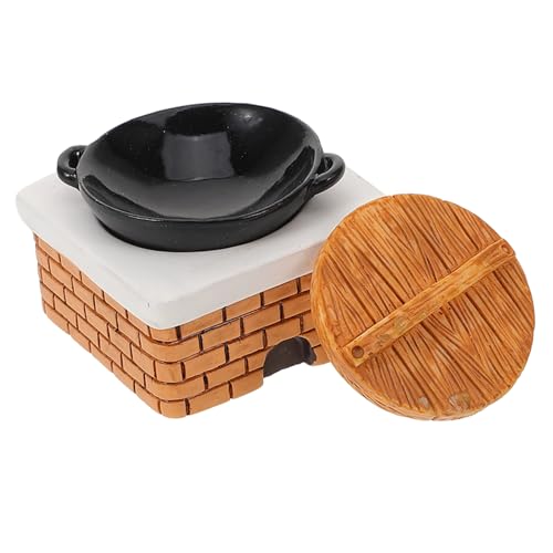 LOPUNER 1 Satz Miniatur Puppenhaus Küche Set Teiliges Modell mit Herd für Kreatives Perfektes Zubehör für Puppenhaus Szenen und Fantasievolles Rollenspiel von LOPUNER