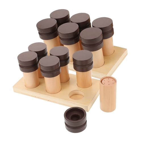 LOPUNER 1 Satz Montessori Holzspielzeug für Kleinkinder Sensorisches zur Geruchsschulung Lernspielzeug für Vorschulkinder Sicheres und Langlebiges Material Geschenkidee für Jungen von LOPUNER