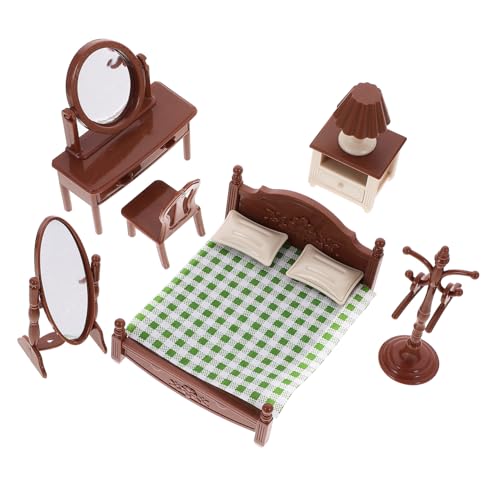 LOPUNER 1 Satz Puppenhaus Schlafzimmermöbel Teiliges Möbelset für Kreative Rollenspiele Realistische Mini Möbel für Puppenhaus Dekoration Sicheres LOPUNER 1 Satz Puppenhaus Schlafzimmermöbel Teiliges Möbelset für Kreative Rollenspiele Realistische Mini Möbel für Puppenhaus Dekoration Sicheres von LOPUNER