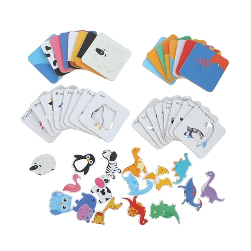 LOPUNER 1 Satz Tierpuzzle für Kleinkinder Lernspielzeug Kognitiven Fähigkeiten mit Dinosaurier und Tiermotiven Pädagogisches Holzpuzzle für Vorschulkinder LOPUNER 1 Satz Tierpuzzle für Kleinkinder Lernspielzeug Kognitiven Fähigkeiten mit Dinosaurier und Tiermotiven Pädagogisches Holzpuzzle für Vorschulkinder von LOPUNER