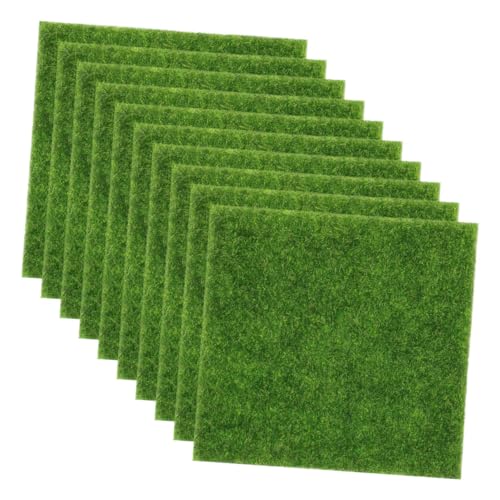 LOPUNER 10 Stück Dekorative Kunstgrasmatte Teiliges für Miniaturgärten Realistisches Fake Gras für Kreative für Innen und Außendekoration LOPUNER 10 Stück Dekorative Kunstgrasmatte Teiliges für Miniaturgärten Realistisches Fake Gras für Kreative für Innen und Außendekoration von LOPUNER