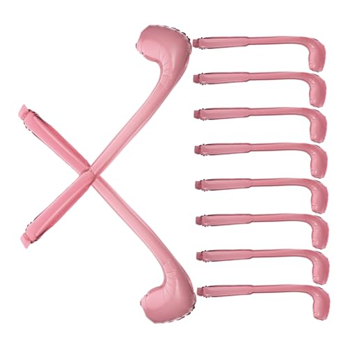 LOPUNER 10 Stück Golfschläger Ballon Zum Geburtstag Aufblasbar Für Riesiger Stock Handstäbe Rot Und Party Ballon Dekorationen Jubel Stock Geräuschmacher Rosa Aluminiumfolie von LOPUNER