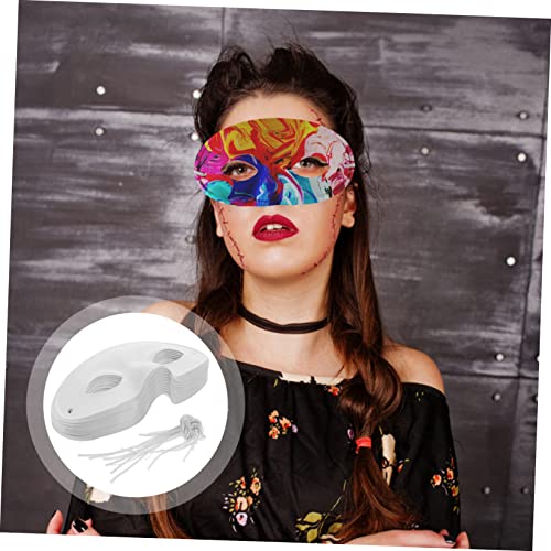 LOPUNER 10 Stück Teiliges DIY Papiermasken zum Bemalen Umweltfreundlicher Weiße Blanko Masken für Karneval Maskerade Cosplay und Partydekoration von LOPUNER