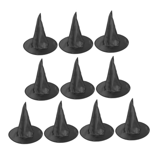 LOPUNER 10 Stück Teiliges Halloween Hexenhüte aus Leichtem Schwarzer Hexenhut für Kostümfest Partydekoration und Karneval für Hexen Motto und Festivalveranstaltungen von LOPUNER