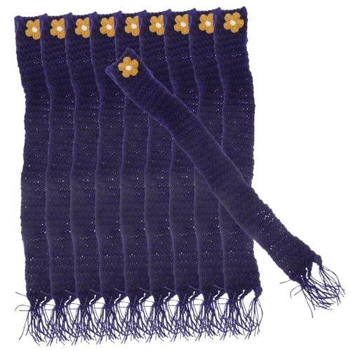 LOPUNER 10 Stück Teiliges Mini Strickschals Kawaii Puppenzubehör Weicher Verstellbarer DIY Schal für Partys und Dekoration von Flaschen Süßigkeiten und Puppen von LOPUNER