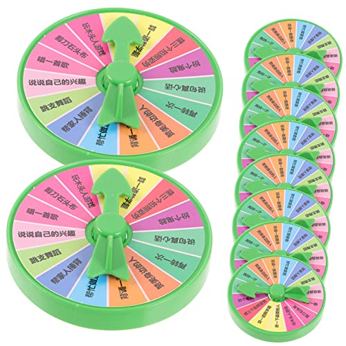 LOPUNER 10 Stück Teiliges Partyspiel Drehrad Robustes Bestrafungsrad und für Tischplatte Interaktives Raffle Spiel Langlebiges für Feiern Klassenzimmer Karneval und Familienaktivitäten von LOPUNER
