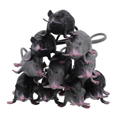 LOPUNER 10 Stück Teiliges Realistische Mäuse Deko Gruseliges Streichspielzeug Halloween Deko Lebensechte Rattenmodelle für Spukhaus und Partyspaß LOPUNER 10 Stück Teiliges Realistische Mäuse Deko Gruseliges Streichspielzeug Halloween Deko Lebensechte Rattenmodelle für Spukhaus und Partyspaß von LOPUNER
