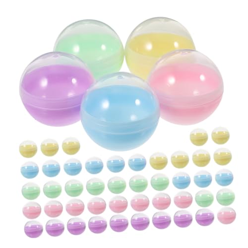 LOPUNER 100 Stück Halbtransparente Füllkugeln für Verkaufsautomaten Plastikbehälter für Diy Projekte Kaugummiautomaten Spielzeuge und Partybedarf von LOPUNER