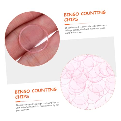 LOPUNER 100 Stück Halbtransparente Plastik Bingo Chips Spielzubehör für Bingo und Lernspiele Vielseitig Einsetzbare Zählchips für Brettspiele und Mathematikunterricht Leichte Tragbare von LOPUNER
