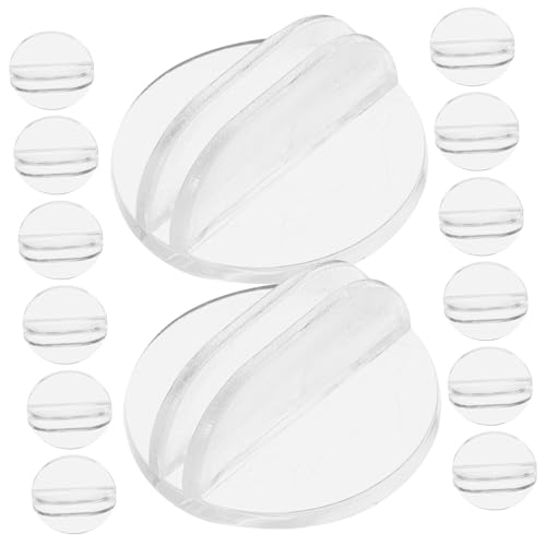 LOPUNER 100 Stück Tischkartenhalter Transparent Runde Kartenständer für Hochzeiten Veranstaltungen und Büro Platzkartenständer für Visitenkarten und Spielkarten von LOPUNER