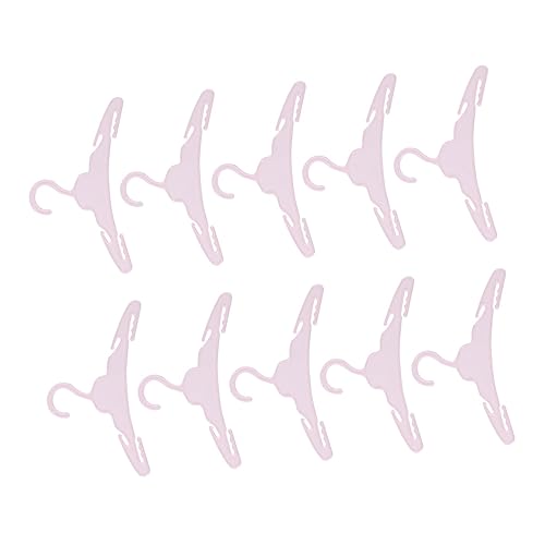 LOPUNER 10Stücke Mini Puppen Kleiderbügel Kunststoff Aufhänger für Puppenoutfits Puppenhaus Zubehör zur Organisation von Puppenkleidung Langlebig und Sicher von LOPUNER
