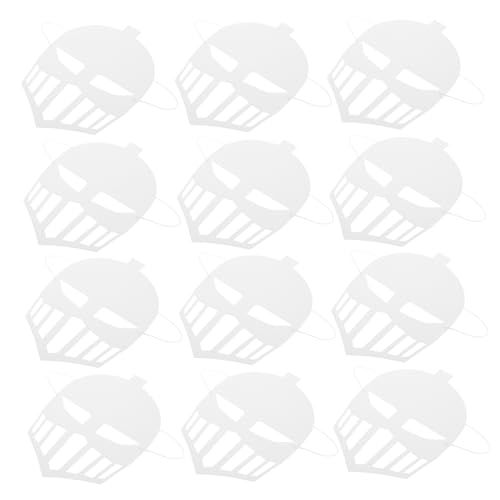 LOPUNER 12 Stück Diy Ausmalmasken für Überstreichbare Papiermasken mit Griff für Partys Bastelaktivitäten und Kreative Spiele Robust und Bequem zu Halten von LOPUNER