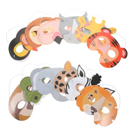 LOPUNER 12 Stück Teiliges Tiermasken Cartoon Tiermasken für Geburtstagsfeiern Halloween und Kostümpartys Wiederverwendbare und Komfortable Papptiermasken für Erwachsene LOPUNER 12 Stück Teiliges Tiermasken Cartoon Tiermasken für Geburtstagsfeiern Halloween und Kostümpartys Wiederverwendbare und Komfortable Papptiermasken für Erwachsene von LOPUNER