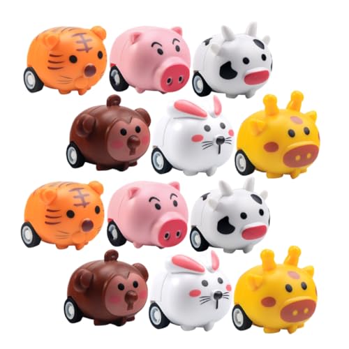 LOPUNER 12Stücke Tierautos Rückziehspielzeug mit Niedlichen Cartoon Motiven für Partygeschenk für Gruppenaktivitäten Fördert Motorische Fähigkeiten und Interaktives LOPUNER 12Stücke Tierautos Rückziehspielzeug mit Niedlichen Cartoon Motiven für Partygeschenk für Gruppenaktivitäten Fördert Motorische Fähigkeiten und Interaktives von LOPUNER