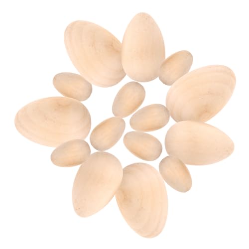 LOPUNER 15 Stück Holz Deko Eier Unbehandelte Holz Eier zum Bemalen für DIY Bastelprojekte für Ostern und Kreative Dekorationen LOPUNER 15 Stück Holz Deko Eier Unbehandelte Holz Eier zum Bemalen für DIY Bastelprojekte für Ostern und Kreative Dekorationen von LOPUNER