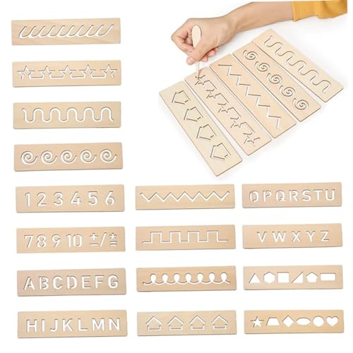 LOPUNER 16 Stück Teiliges Holz Lernspielzeug Set Schreibübungstafel Kognitiven Fähigkeiten und des Buchstabenerkennung für Buchstaben Zahlen Geometrische Formen LOPUNER 16 Stück Teiliges Holz Lernspielzeug Set Schreibübungstafel Kognitiven Fähigkeiten und des Buchstabenerkennung für Buchstaben Zahlen Geometrische Formen von LOPUNER